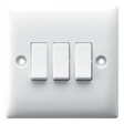 RR Switches & Sockets Click Seera 3-Gang 2-Way Switch