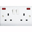 RR Switches & Sockets RR 13A Double Socket Outlet with Neon