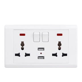 RR Switches & Sockets RR 13A Double Socket Outlet with USB
