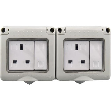 RR Switches & Sockets RR Waterproof 13A Double Switched Socket