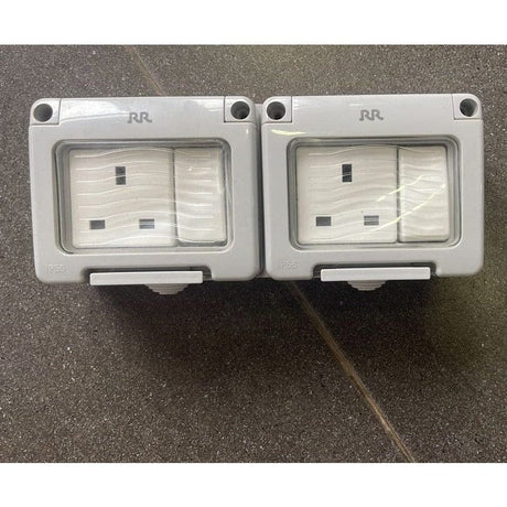 RR Switches & Sockets RR Waterproof 13A Double Switched Socket