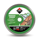 Rubi Grinding & Cutting Wheels Rubi Continuous Rim Ceramic Tile Diamond Cutting Disc 180mm - 250mm | CEV PRO Series
