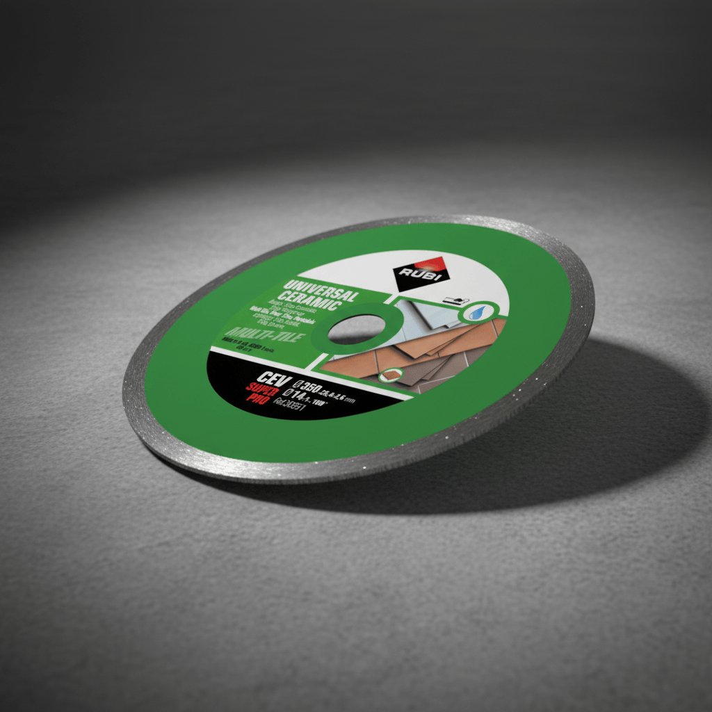 Rubi Grinding & Cutting Wheels Rubi Continuous Rim Ceramic Tile Diamond Cutting Disc 200mm & 250mm - CEV SUPERPRO Series