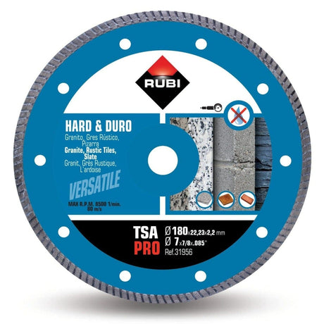 Rubi Grinding & Cutting Wheels Rubi Hard Materials Diamond Blade - TSA-180 PRO