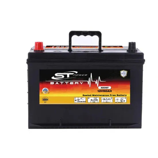 S&T Power Automotive Batteries S&T 17 Plate Power Car Battery 12V 80AH DIN - DIN80MF