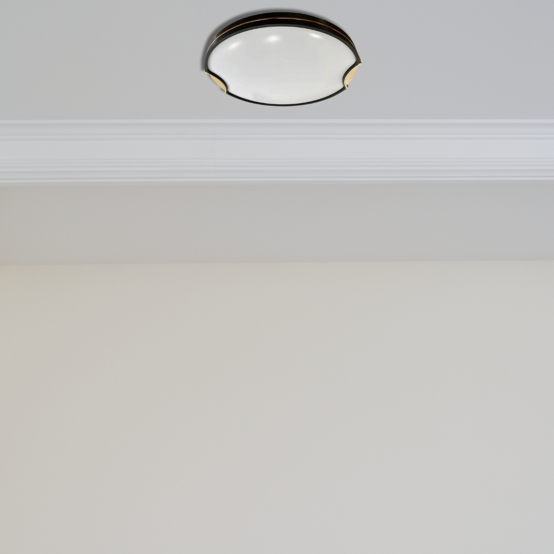 Modern LED Flush Ceiling 48W Light Black - D500