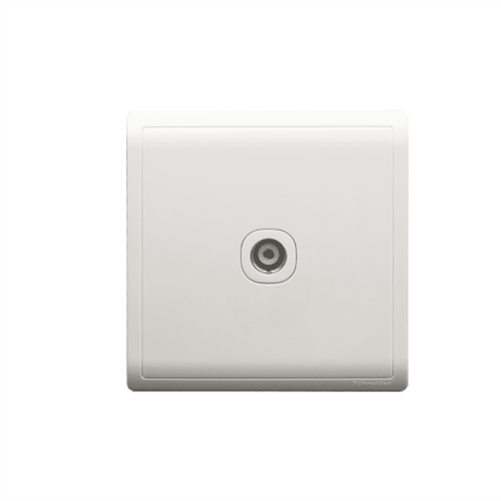 Schneider Switches & Sockets Schneider Pieno 1 Gang Coaxial TV Socket