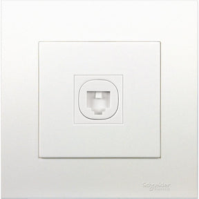Schneider Switches & Sockets Schneider Vivace 1-Gang Telephone Outlet with Shutter