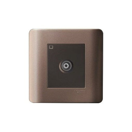 Schneider Switches & Sockets Schneider Zencelo 1-Gang Coaxial TV Socket