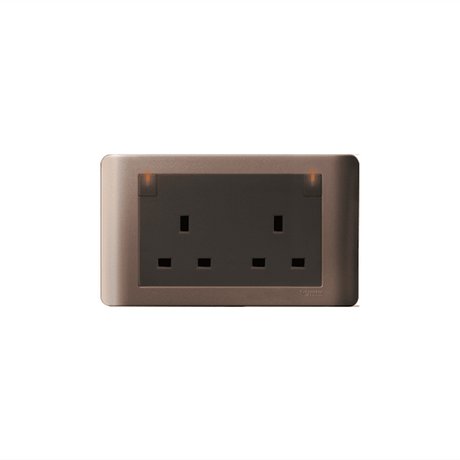 Schneider Switches & Sockets Schneider Zencelo 13A Double Socket