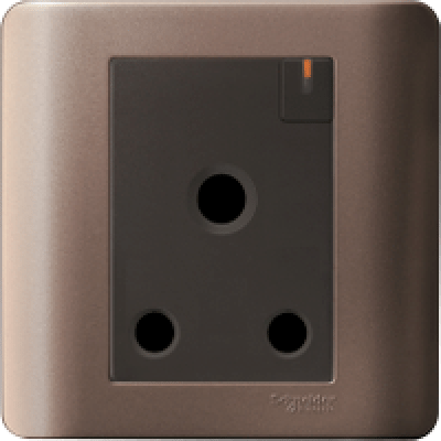 Schneider Switches & Sockets Schneider Zencelo 15A 1 Gang 3 Round Pin Switched Socket