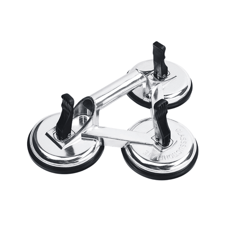 SGS Oscillating Tool Accessories SGS 155kg Professional Triple Suction Cup Lifter with Aluminium Body and 120mm Pads - SGS956