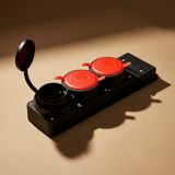 SGS Electrical Accessories SGS 25A Rubber Combination Socket with 2 Three-Phase and 1 Single-Phase Outlets - SGS3511