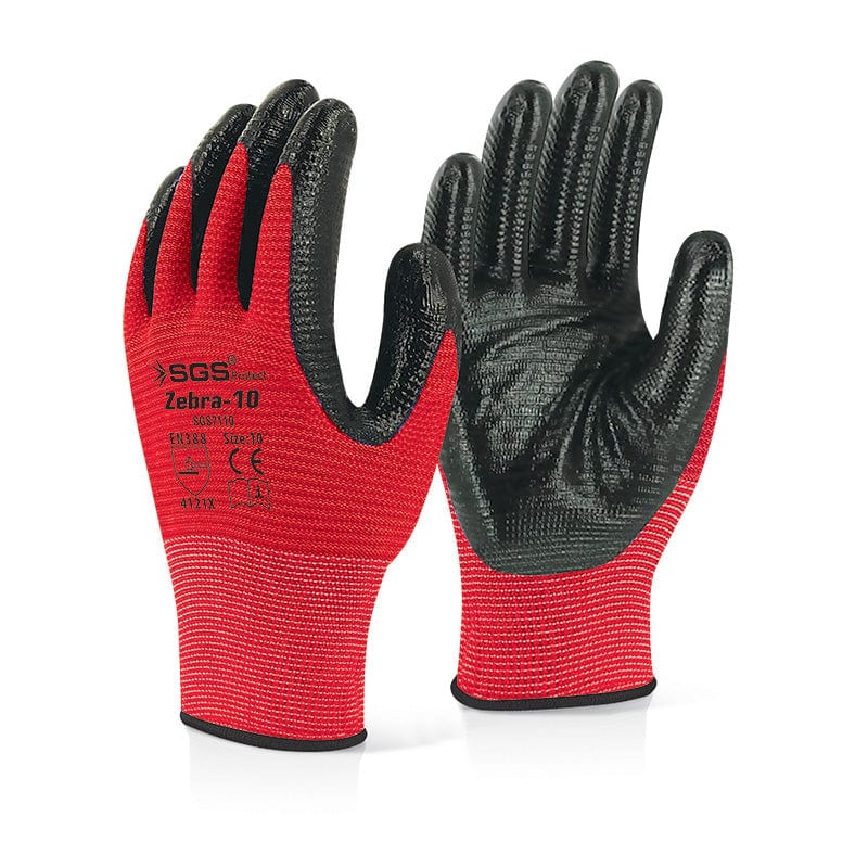 SGS Work Gloves SGS Nitrile Coated Polyester Gloves