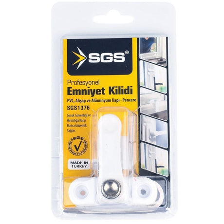 SGS Door & Window Hinges SGS Professional Safety Sash Jammer with Lock Button - SGS1377