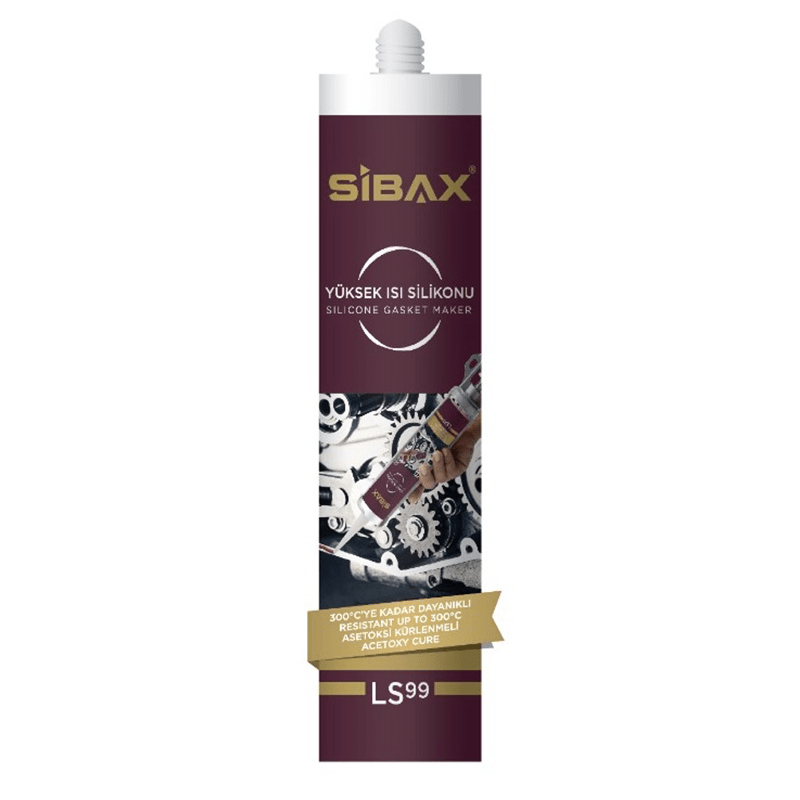 Sibax Fluids and Lubrication Sibax Red Acetoxy Gasket Maker Silicone Sealant 280ml - LS99