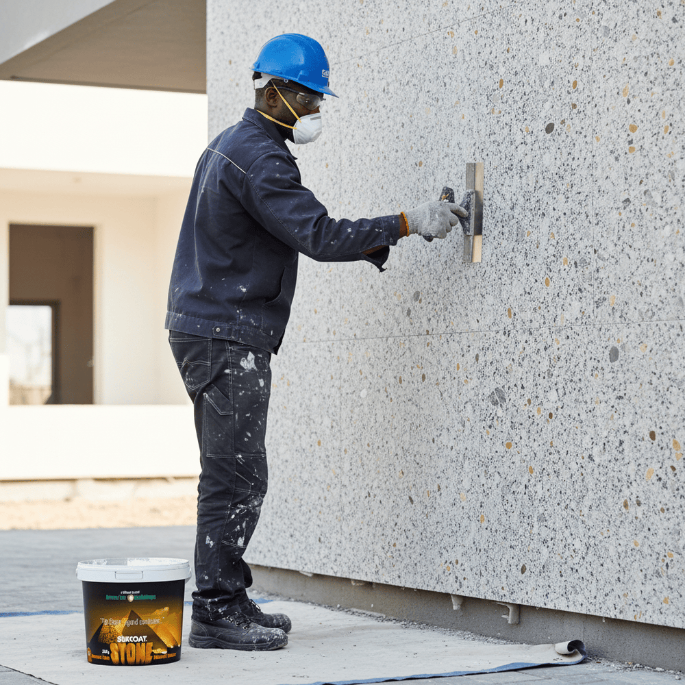 Silkcoat Decorative Exterior Coatings Silkcoat Stone Granite-Marble Effect Decorative Interior & Exterior Paint 25KG