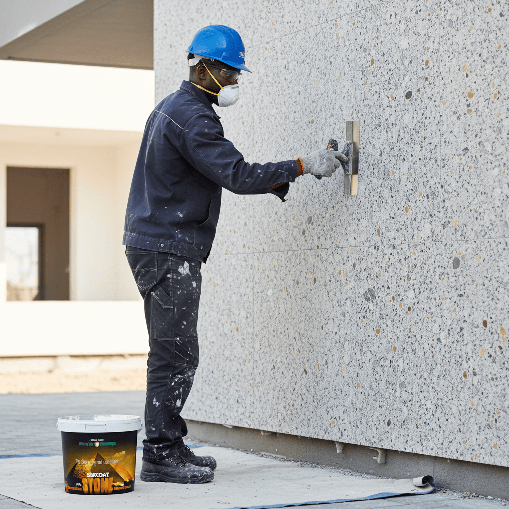 Silkcoat Decorative Exterior Coatings Silkcoat Stone Granite-Marble Effect Decorative Interior & Exterior Paint 25KG