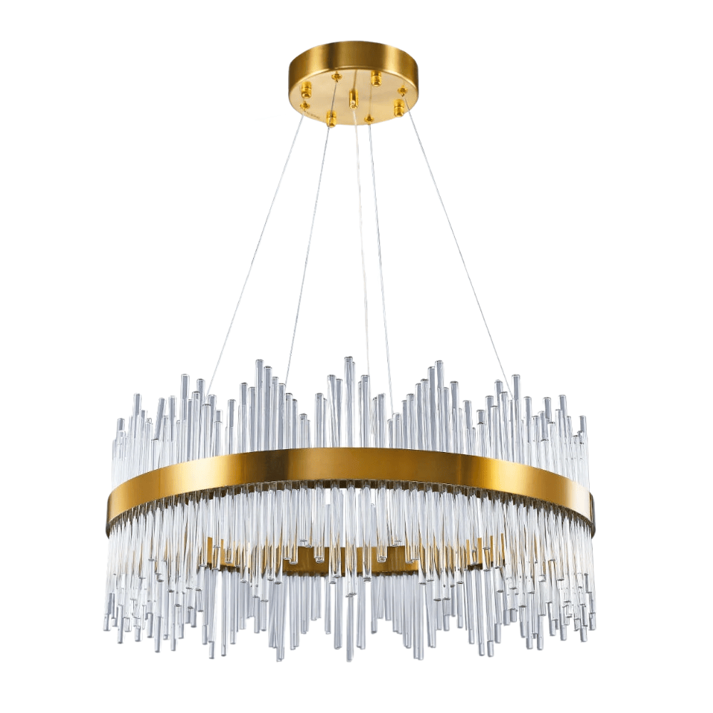 SM Electrical Ceiling Lights Modern Crystal Chandelier, Round Crystal Gold LED Hanging Ceiling Light - ESC-SJD-A-800