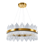 SM Electrical Ceiling Lights Modern Crystal Chandelier, Round Crystal Gold LED Hanging Ceiling Light - ESC-SJD-A-800