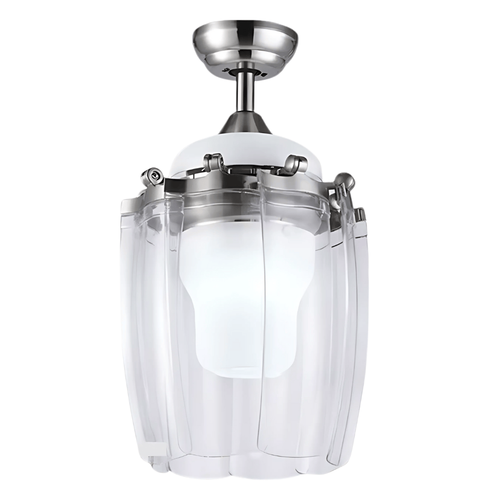 SM Electrical Ceiling Lights Modern Silver Chandelier Fan With Bldc Motor Reverse Air Flow Summer - ESC-400T