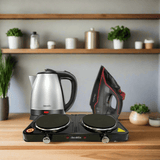 SM Essential Bundles Household Essentials Appliances Decakila Smart Home Basic Set - Electric Iron, Electric Kettle & Electric Double Hot Plate