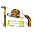 SM Essential Bundles Specialty Safety Equipment Essential Hand Tool Kit - Ingco Measuring Tape, Ratchet Screwdriver, Claw Hammer & Dyllu Hacksaw Frame