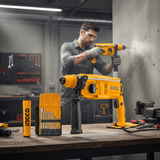 SM Essential Bundles Specialty Safety Equipment Ingco Heavy Duty Rotary Hammer & Bits Bundle