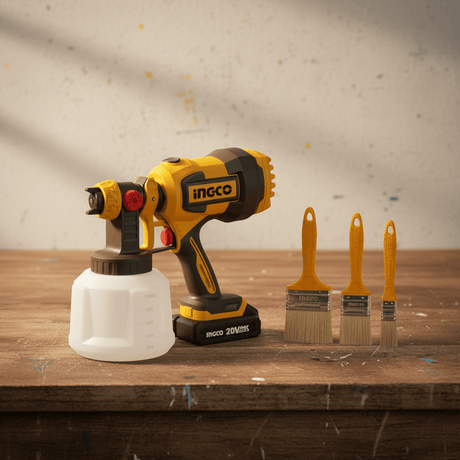 SM Essential Bundles Specialty Hand Tools Ingco Paint Brush & Cordless Spray Gun Combo