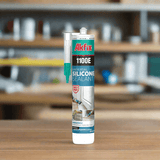 SM Essential Bundles Caulk & Sealants Perfect Seal Pack - Wadfow Knitted & PVC Dots Gloves + Wadfow  9'' Caulking Gun + Akfix Silicone 280g Sealant