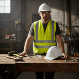SM Essential Bundles Specialty Safety Equipment Site Safety Starter Kit - Dyllu Reflection Vest, Safety Goggles & Safety Helmet