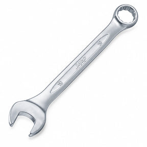 JcTop 19mm silver metric combination spanner with open and ring ends on a white background