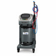 Mirage AC756UC-10 fully automatic R134a automotive air-conditioning service station with red and blue hoses on a wheeled trolley.