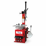 Mirage PL-1200 red semi-automatic swing-arm tyre changer on a white background
