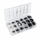 Neiko 300-piece internal and external snap ring assortment in an open compartment case on white background