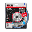 Packaged NRG 230mm Fine-Turbo diamond cutting disc with integrated flange and blue segmented rim on white background