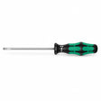 Wera 1334 Kraftform Comfort slotted screwdriver with black and green ergonomic handle on a white background