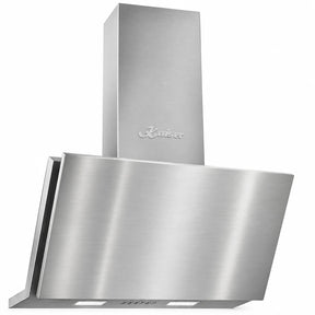 Kaiser Avantgarde Pro AT 9455 N Eco stainless steel 90cm angled cooker hood on a white background