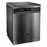 Kaiser Grand Chef S 6006 XL RS freestanding black stainless steel dishwasher on a white background