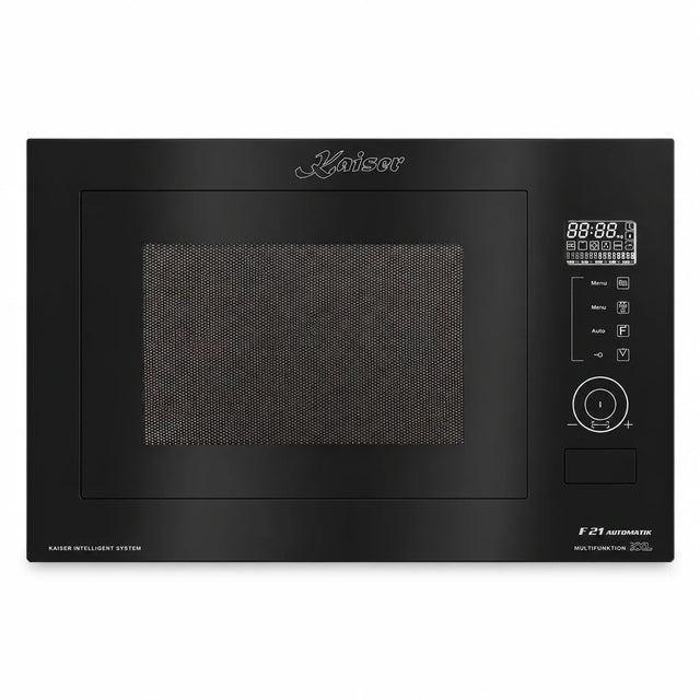 Kaiser EM 2510 black built-in 25L multi-function microwave oven with digital controls