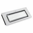 Kaiser Avantgarde Pro 90cm white glass and stainless-steel built-in cooker hood EA 946 W Eco on a white background.