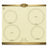 Kaiser Empire ivory 60cm induction hob with four marked cooking zones and metallic trim on a white background.