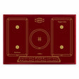 Kaiser Empire 77cm Bordeaux Red five-zone induction hob with Power Slide touch controls on a white background