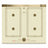 Kaiser Art Deco 60cm ivory and black four-zone Free Zone induction hob with touch controls on white background