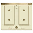 Kaiser Art Deco 60cm ivory and black four-zone Free Zone induction hob with touch controls on white background