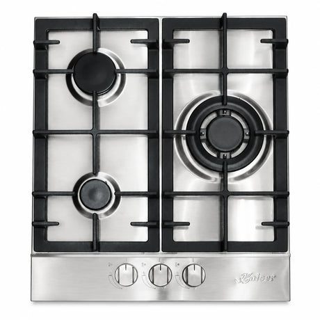 Kaiser Grand Chef KG 4354 Turbo 45cm stainless steel three-burner gas hob with front metal controls