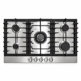 Kaiser KG 9356 Turbo 90cm stainless steel five-burner gas hob with central triple-ring burner