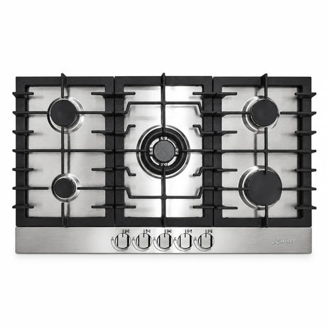 Kaiser KG 9356 Turbo 90cm stainless steel five-burner gas hob with central triple-ring burner
