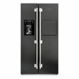 Kaiser KS 90500 RS black stainless steel side-by-side refrigerator freezer with front dispenser and silver handles