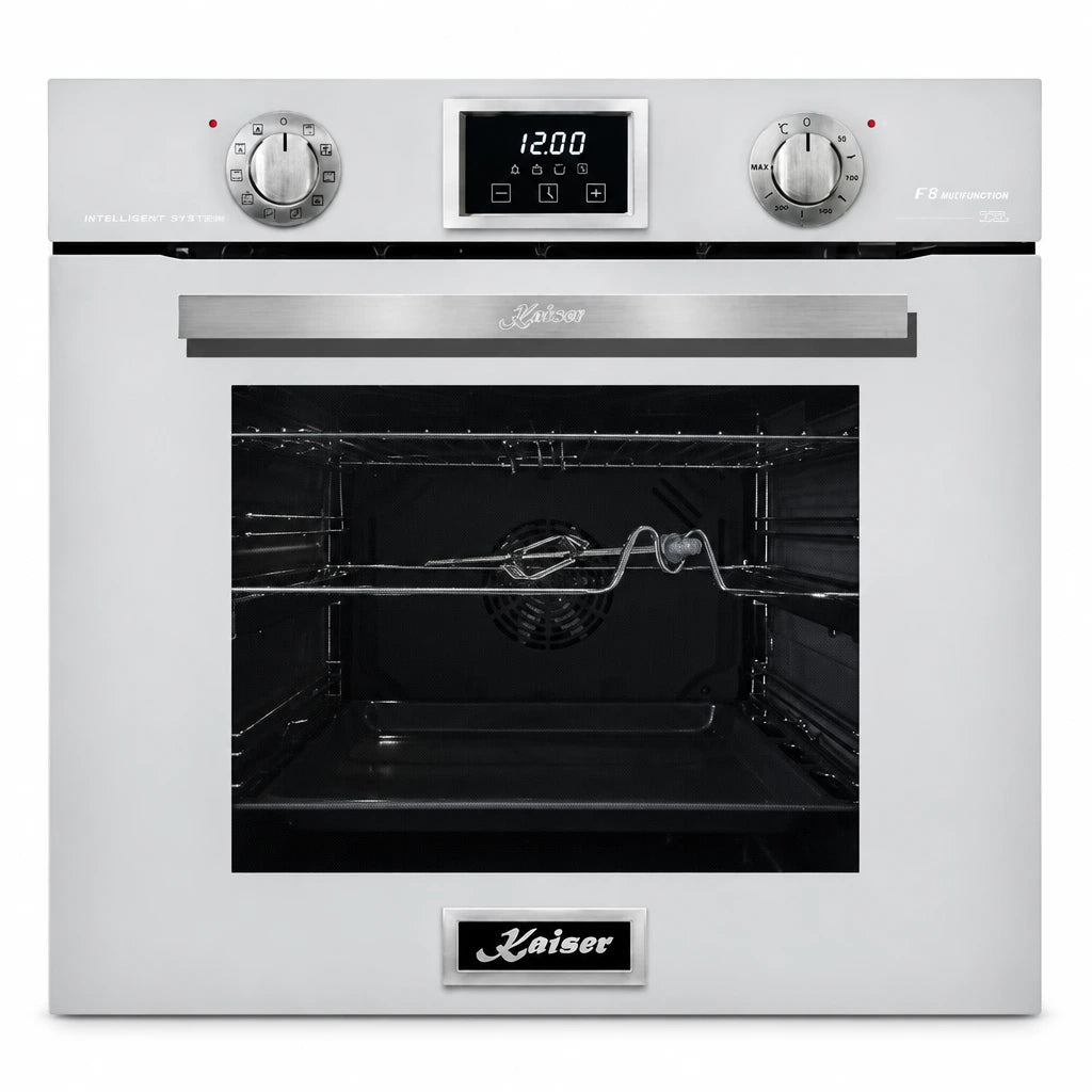 Kaiser 79L Grand Chef white and black 60cm multifunction electric oven with digital display and metal controls